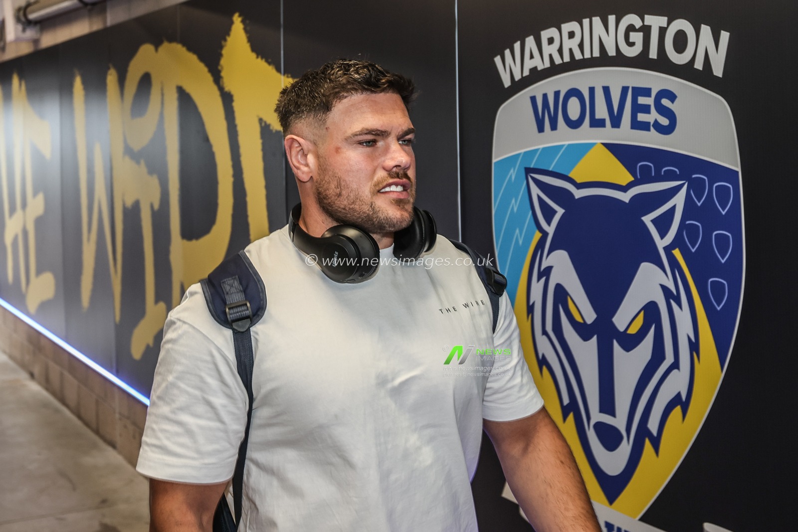 Joe Philbin of Warrington Wolves arrives during the Betfred Super League Round 12 match Warrington Wolves vs Hull KR at Halliwell Jones Stadium, Warrington, United Kingdom, 23rd May 2025

(Photo by Alfie Cosgrove/News Images)