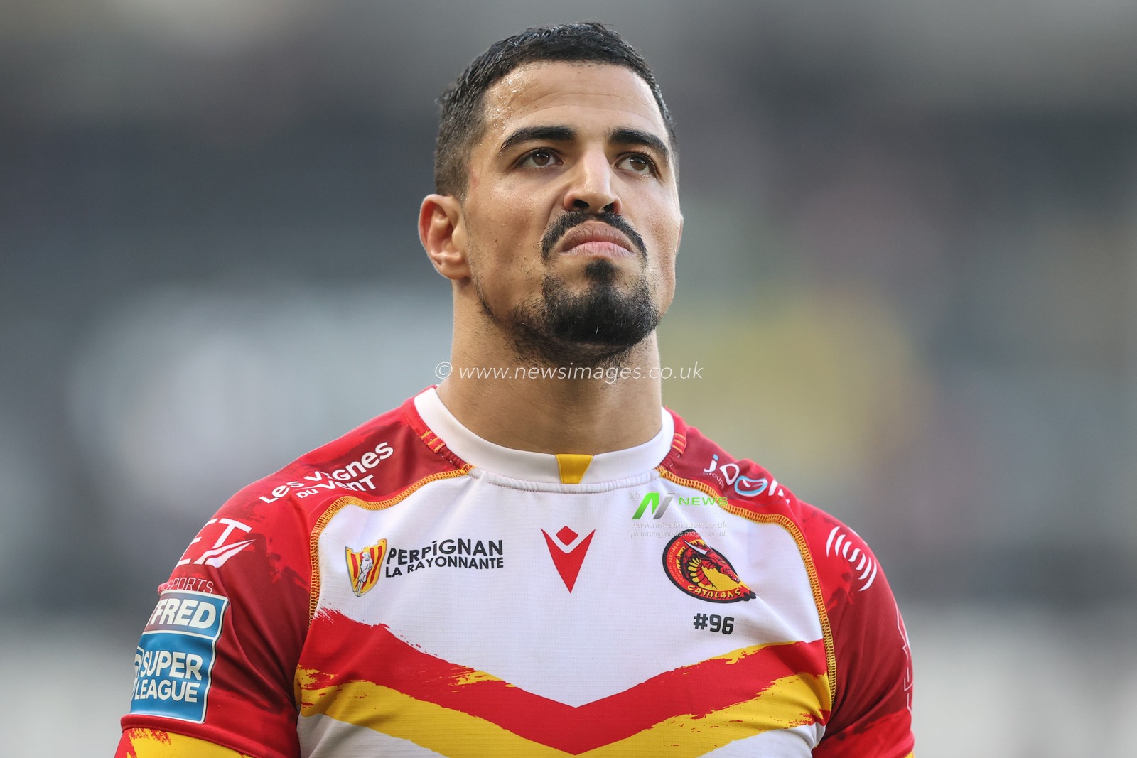 Fouad Yaha of Catalan Dragons during the Betfred Super League Round 27 match Hull FC vs Catalans Dragons at MKM Stadium, Hull, United Kingdom, 21st September 2024

(Photo by Alfie Cosgrove/News Images)