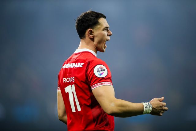 Tom Rogers of Wales during the Quilter Nations Series 2025 match Wales vs New Zealand at Principality Stadium, Cardiff, United Kingdom, 22nd November 2025

(Photo by Andrew Lewis/News Images)

*** GER AUT SUI OUT ***