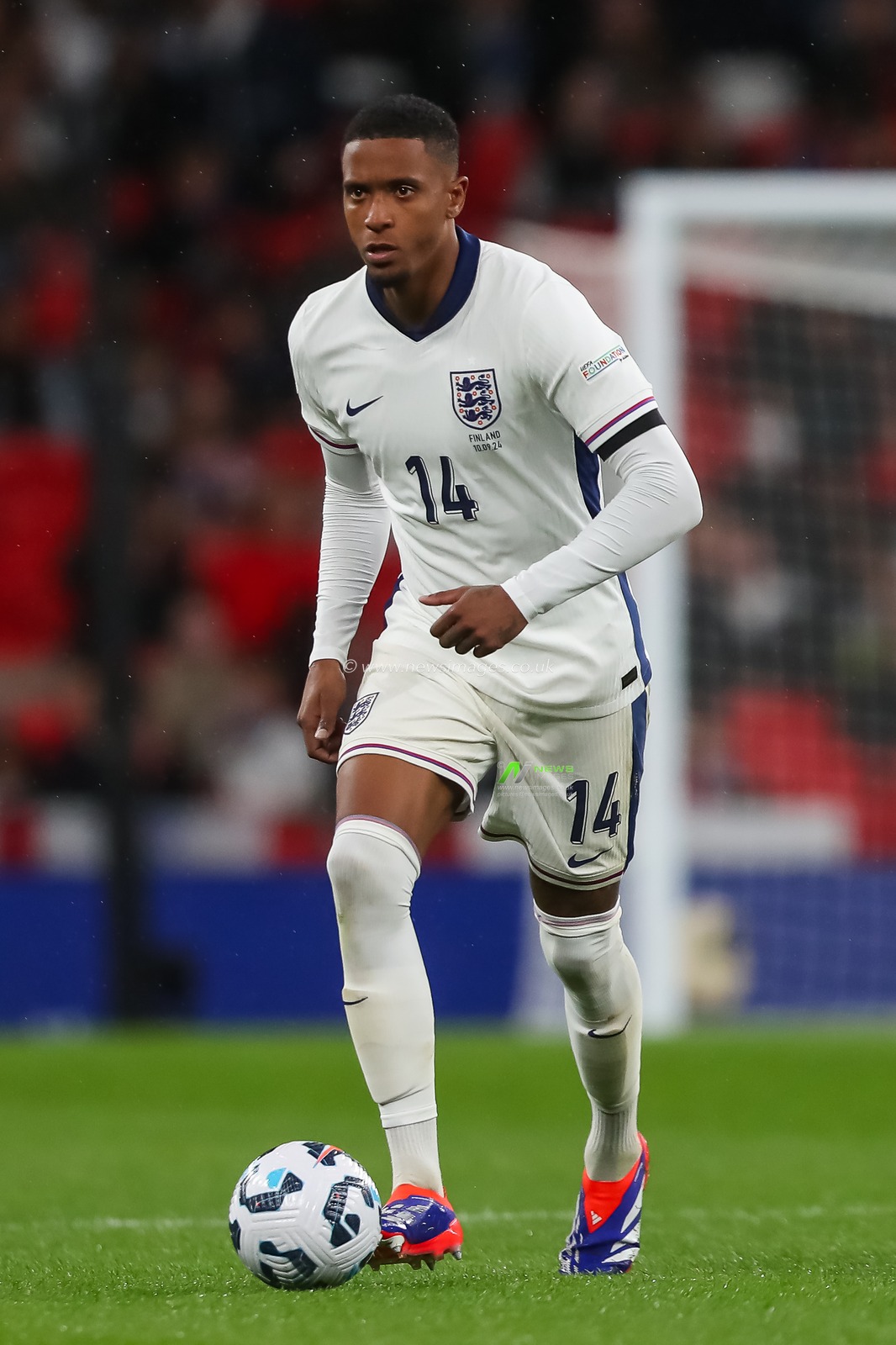 Ezri Konsa of England makes a break with the ball during the UEFA Nations League - League B - Group 2 England v Finland at Wembley Stadium, London, United Kingdom, 10th September 2024

(Photo by Gareth Evans/News Images)