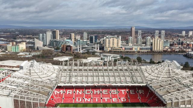 An aerial view of Old Trafford and the The Sir Alex Ferguson Stand during the Premier League match Manchester United vs Crystal Palace at Old Trafford, Manchester, United Kingdom on 01 March 2026

(Photo by Mark Cosgrove/News Images)