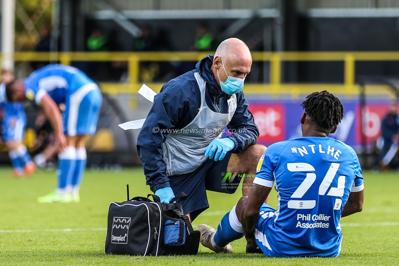 Kgosi Ntlhe (24) of Barrow seeks medical help from the physio