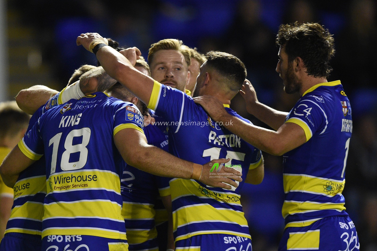 6th September 2019 , Halliwell Jones Stadium, Warrington, England;  Betfred Super League Rugby, Round 28, Warrington Wolves vs Wakefield Trinity ; Daryl Clark (9) of Warrington Wolves celebrates his try making it 4-0

Credit: Richard Long/News Images