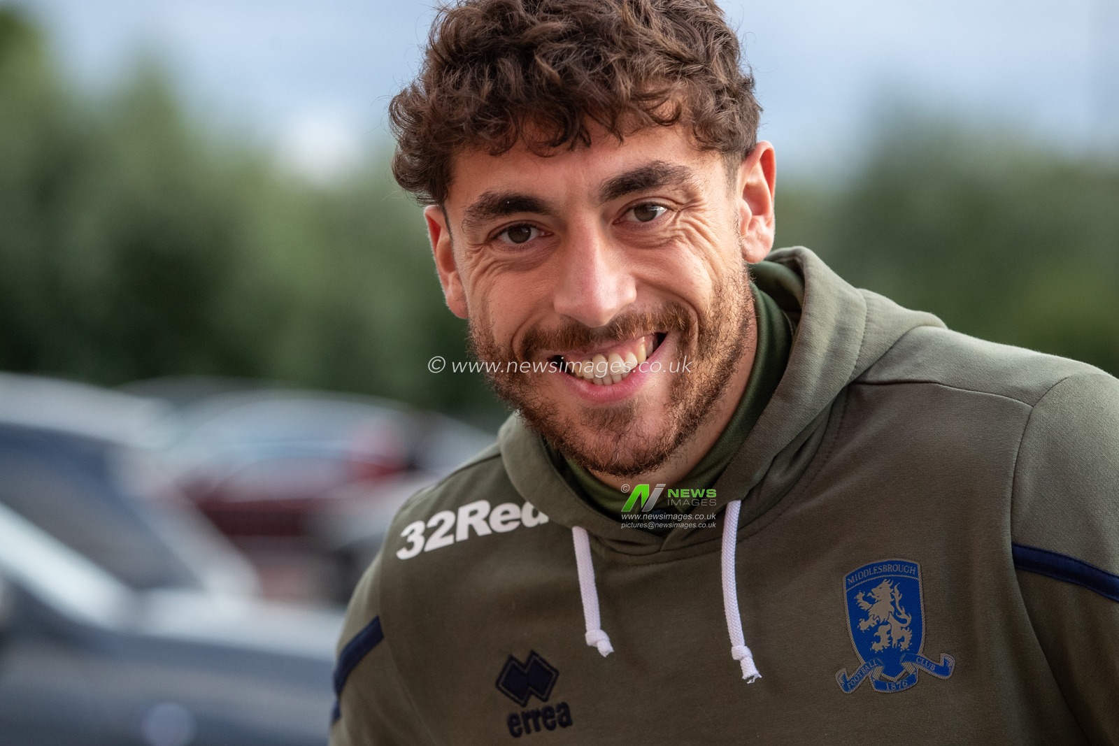 Matt Crooks #25 of Middlesbrough smiles as he arrives at The Riverside Stadium ahead of the Sky Bet Championship match Middlesbrough vs Rotherham United at Riverside Stadium, Middlesbrough, United Kingdom, 17th September 2022

(Photo by James Heaton/News Images)