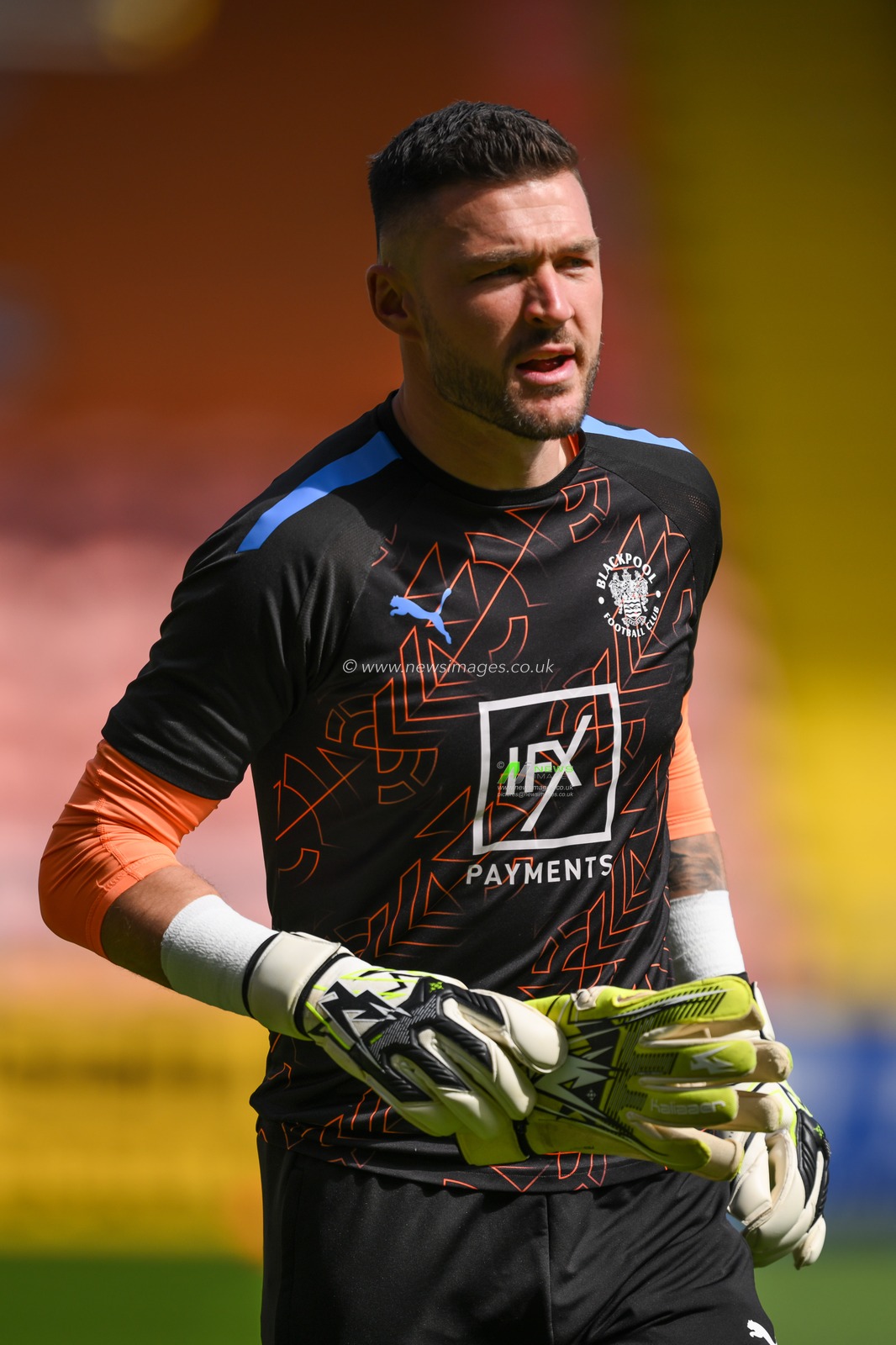 Richard O'Donnell of Blackpool during the pre-game warmup ahead of the Sky Bet League 1 match Blackpool vs Barnsley at Bloomfield Road, Blackpool, United Kingdom, 20th April 2024

(Photo by Craig Thomas/News Images)