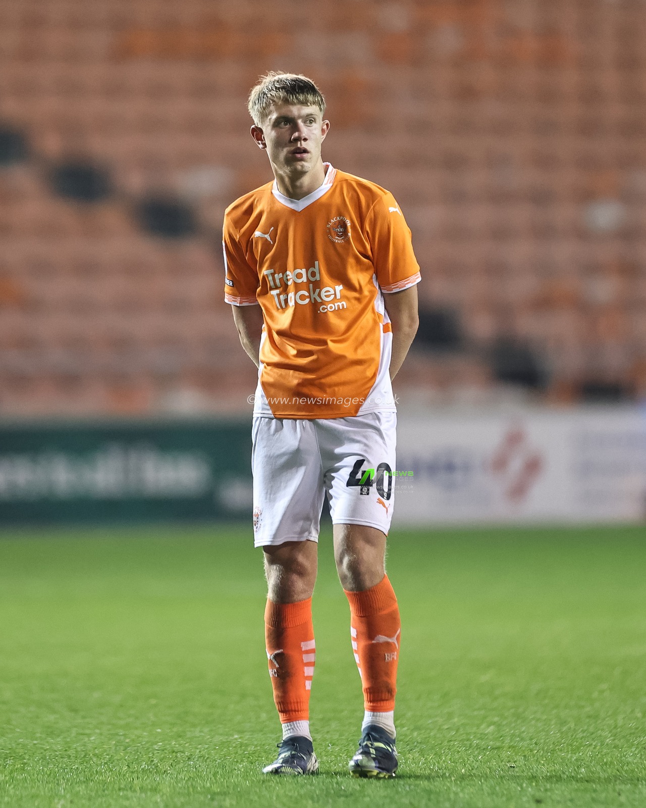 Theo Upton of Blackpool during the Bristol Street Motors Trophy match Blackpool vs Liverpool U21 at Bloomfield Road, Blackpool, United Kingdom, 6th November 2024

(Photo by Mark Cosgrove/News Images)