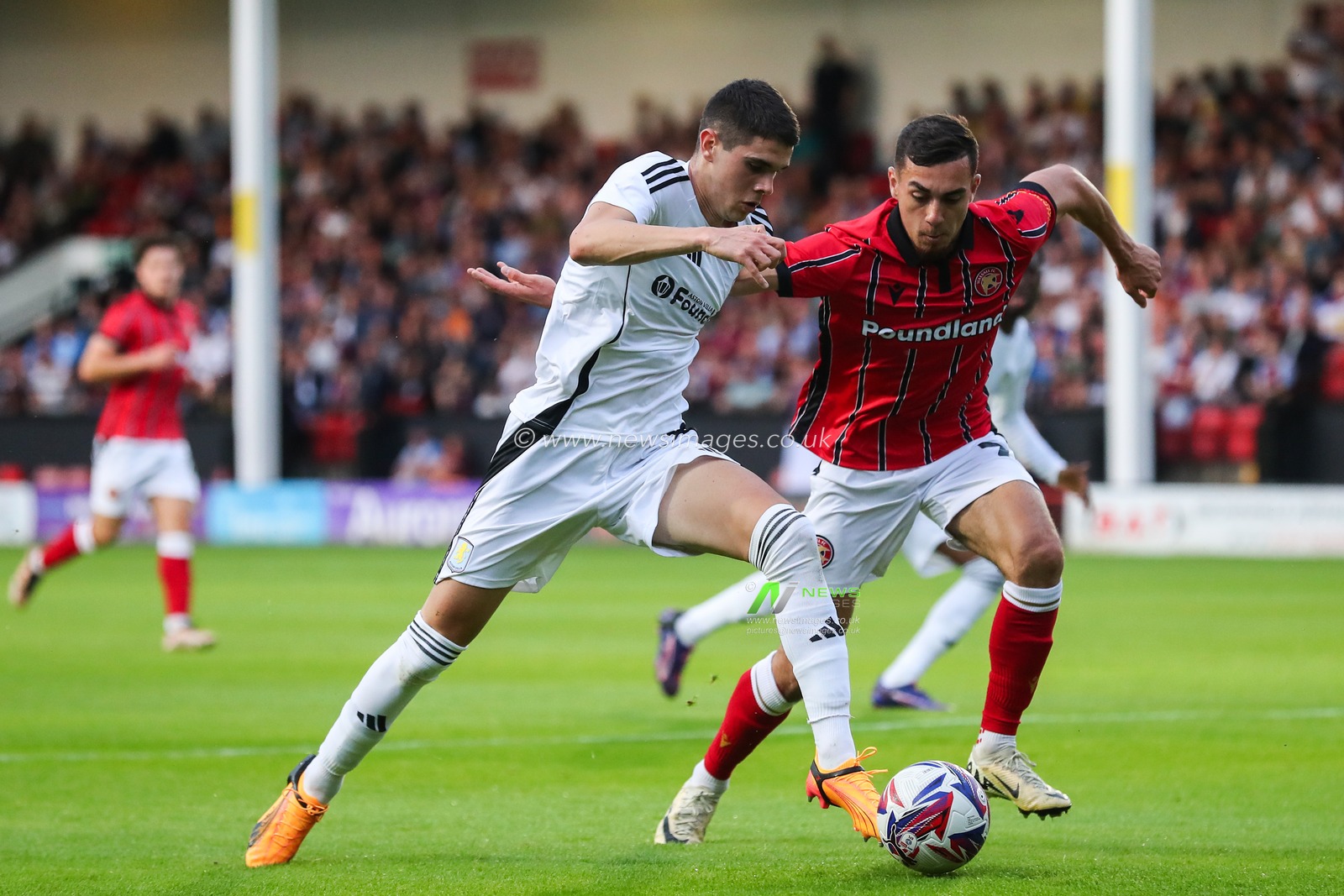Kosta Nedeljkovic of Aston Villa in action during the Pre-season friendly match Walsall vs Aston Villa at Bescot Stadium, Walsall, United Kingdom, 17th July 2024

(Photo by Gareth Evans/News Images)