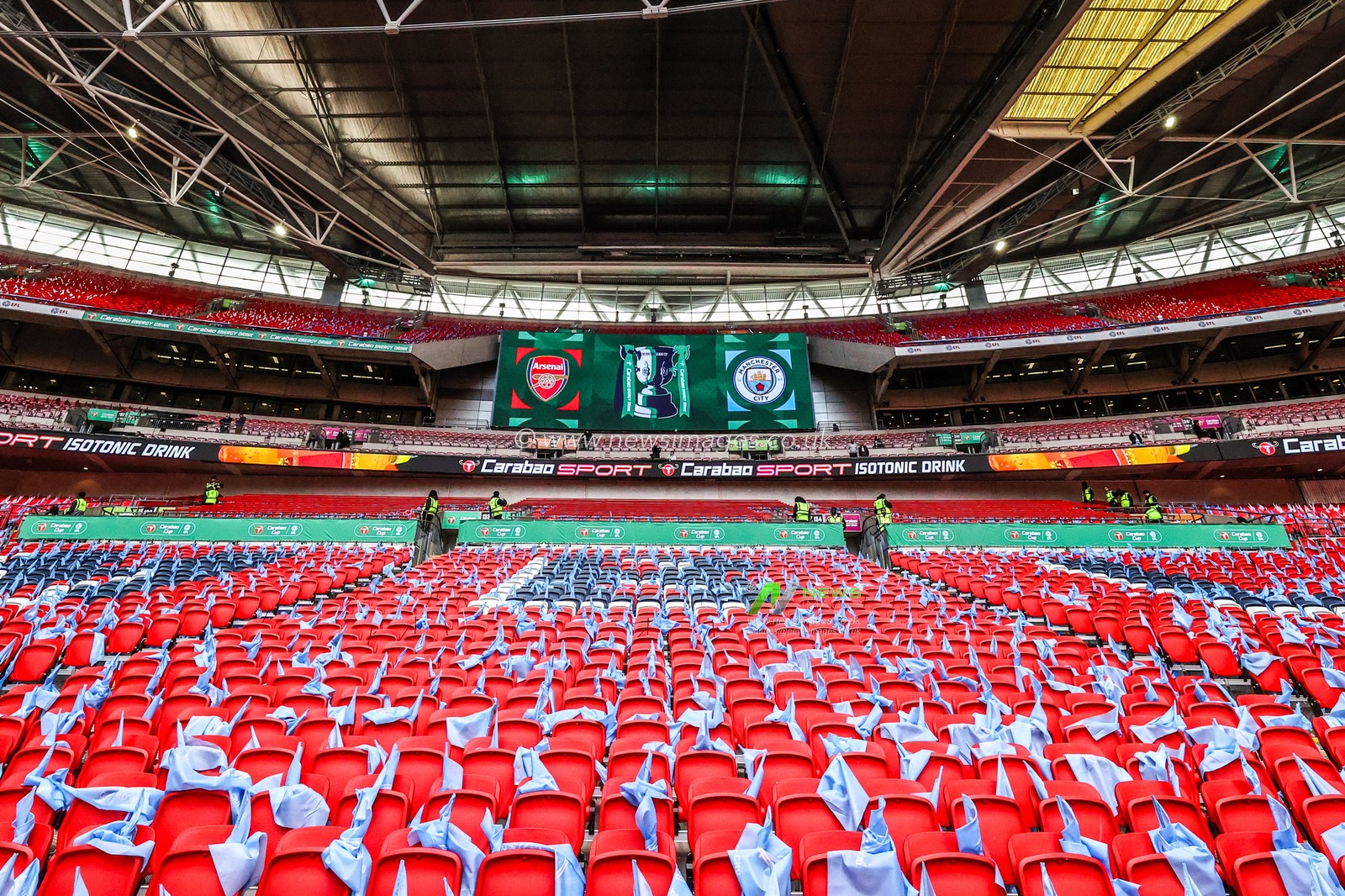 A general view of Wembley Stadium ahead of the Carabao Cup Final match Arsenal vs Manchester City at Emirates, London, United Kingdom on 22 March 2026

(Photo by Alfie Cosgrove/News Images)