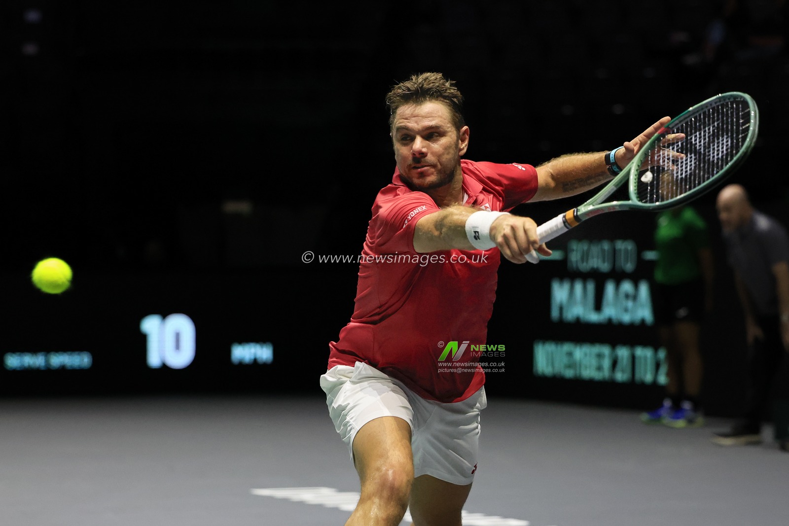 Stan Wawrinka (SUI) in action during the Davis Cup match France vs Switzerland at Manchester AO Arena, Manchester, United Kingdom, 12th September 2023

(Photo by Conor Molloy/News Images)