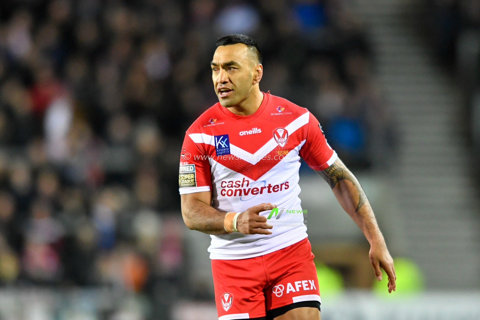 6th March 2020, Totally Wicked Stadium, St Helens, England; Betfred Super League, Saint Helens v Huddersfield Giants : Zeb Taia (11) of St Helens in action during the game