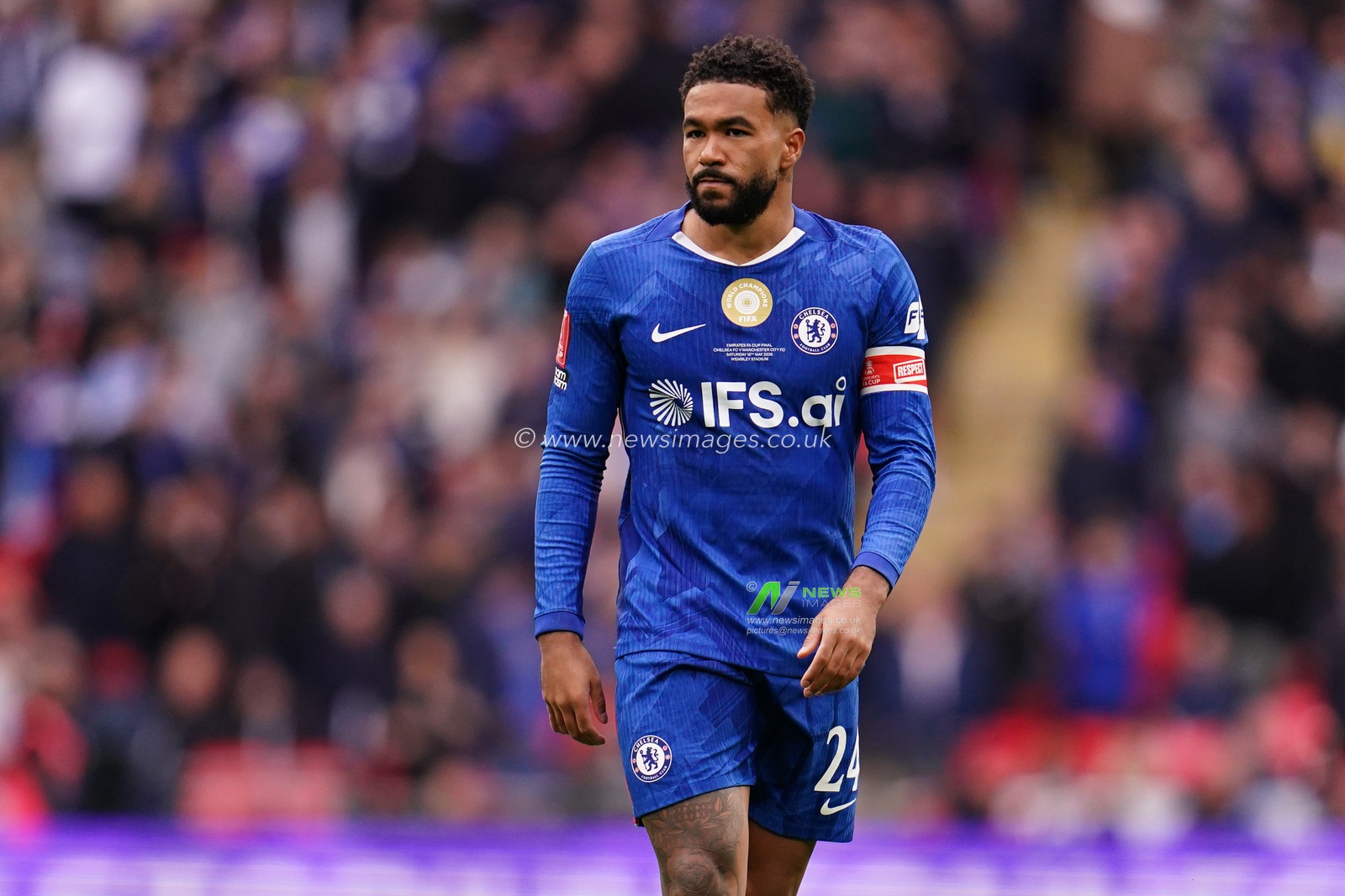 Reece James of Chelsea during the Emirates FA Cup Final match Chelsea vs Manchester City at Wembley Stadium, London, United Kingdom on 16 May 2026

(Photo by Harvey Murphy/News Images)