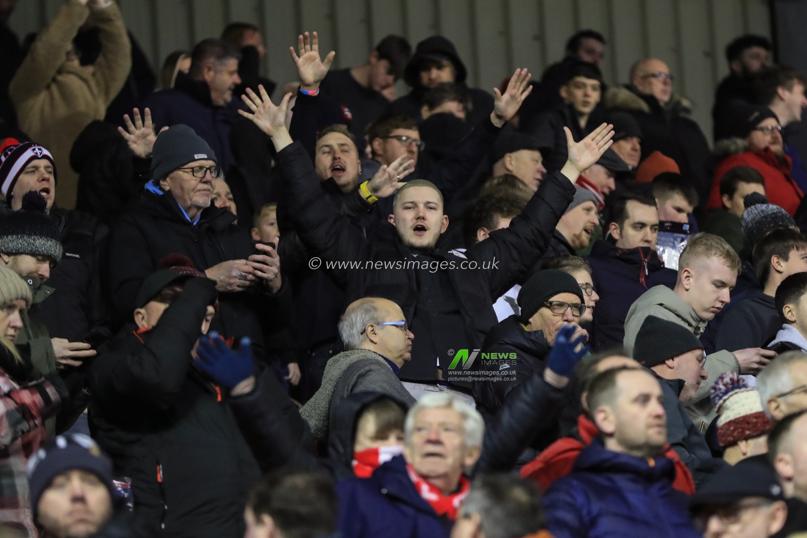Barnsley fans celebrate a 2-1 win during the Sky Bet League 1 match Barnsley vs Bristol Rovers at Oakwell, Barnsley, United Kingdom, 13th January 2024

(Photo by Alfie Cosgrove/News Images)