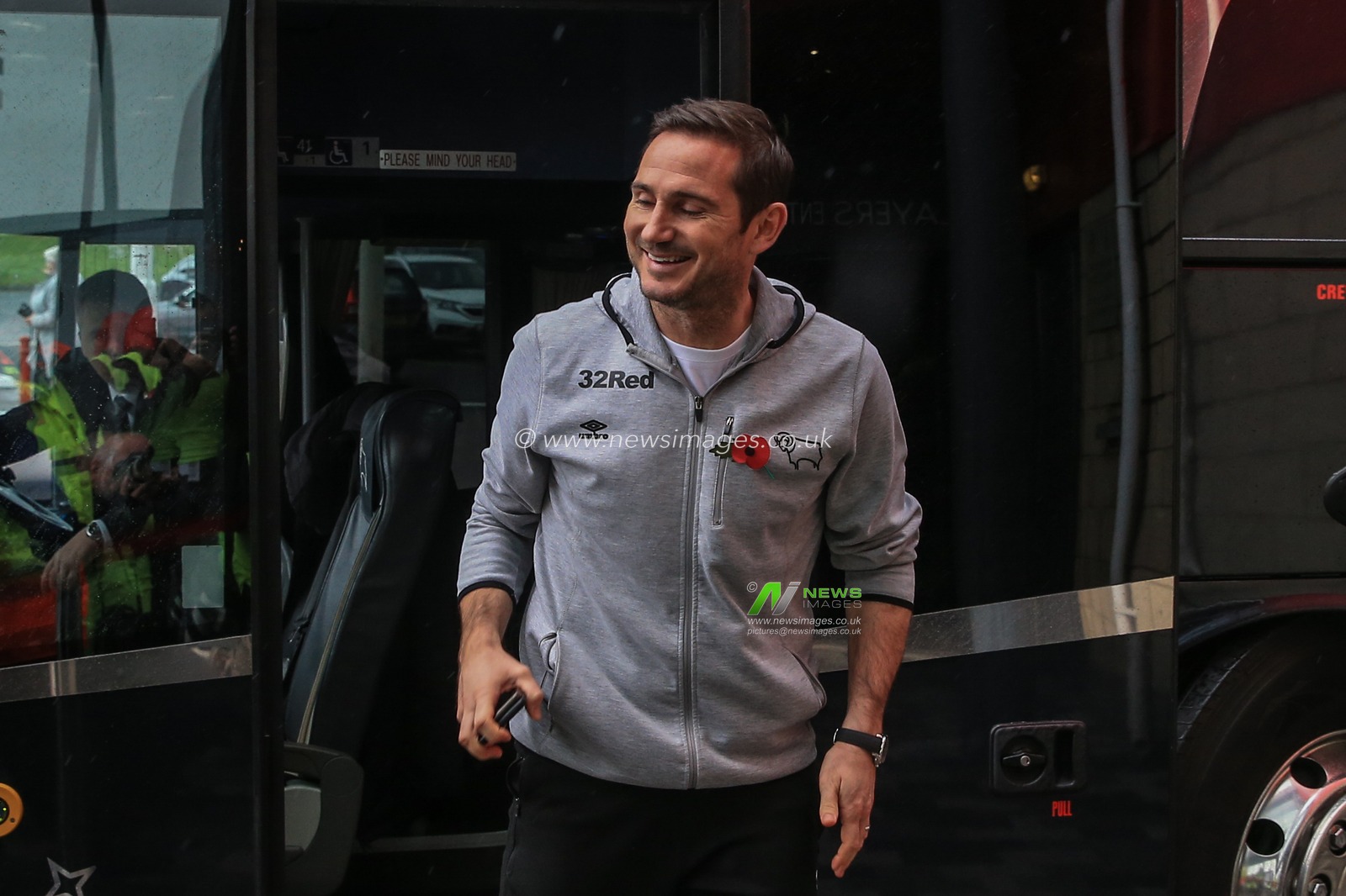 27th October 2018, Riverside Stadium, Middlesbrough, England ; Sky Bet Championship Middlesbrough v Derby ; Frank Lampard manager of Derby arrives at the Riverside Stadium wearing a poppy 

Credit: Mark Cosgrove/News Images

English Football League images are subject to DataCo Licence