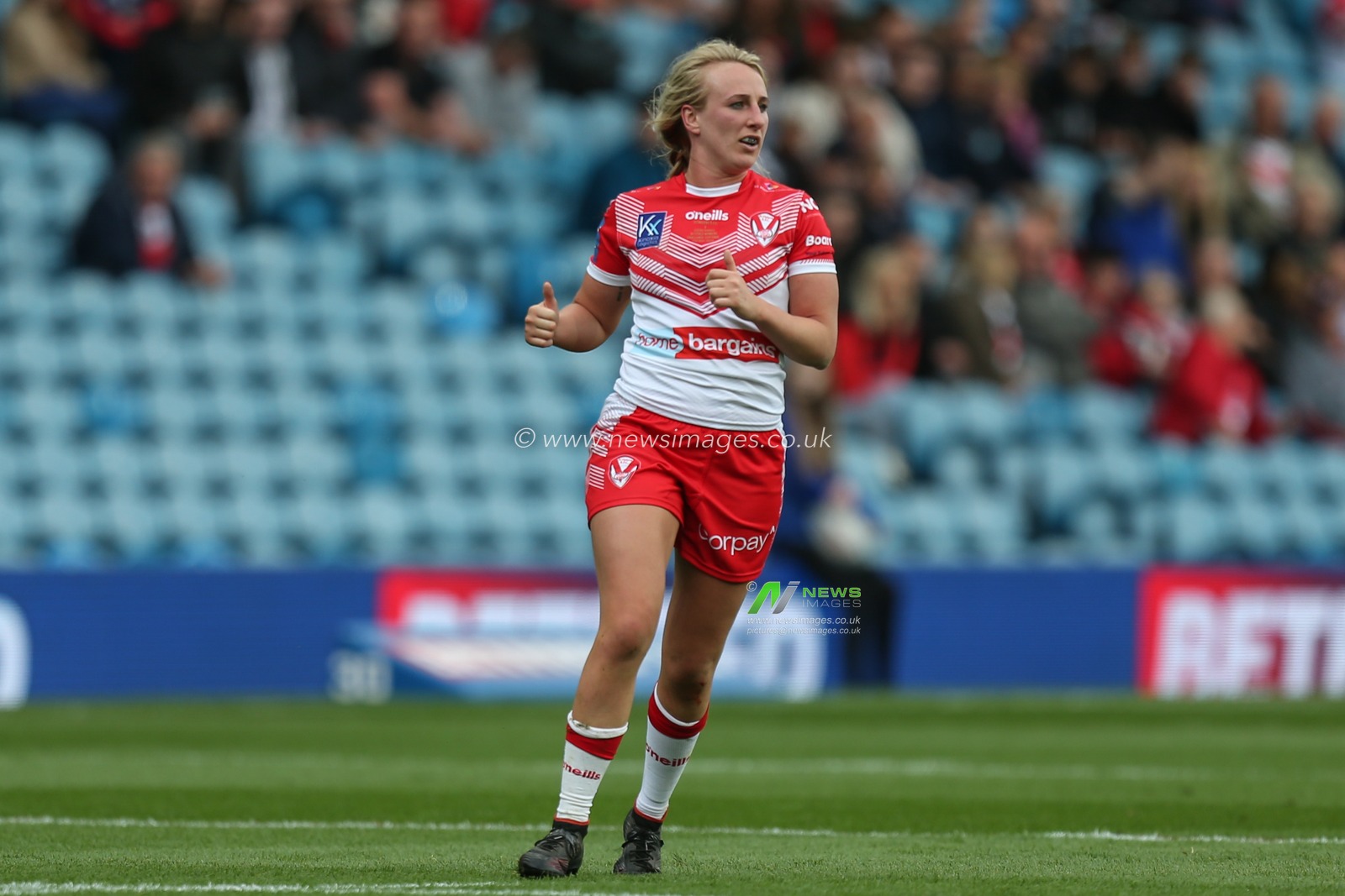 Jodie Cunningham #13 of St. Helens during the game