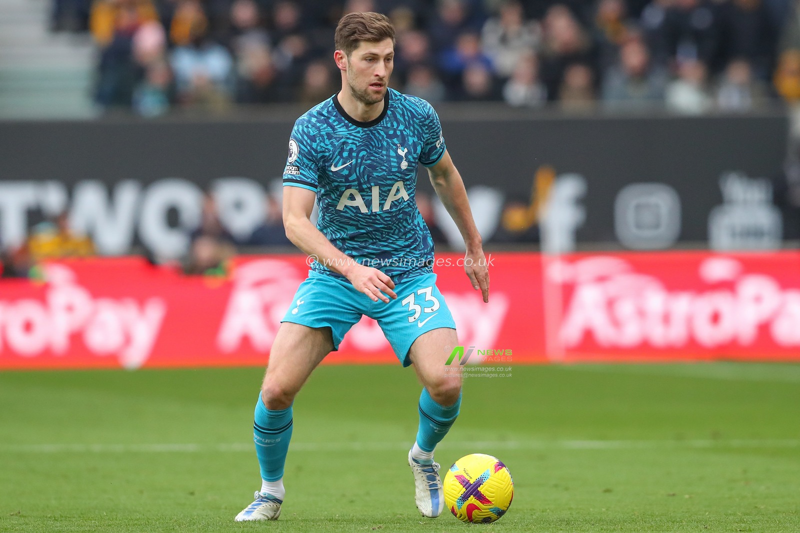 Ben Davies #33 of Tottenham Hotspur in action during the Premier League match Wolverhampton Wanderers vs Tottenham Hotspur at Molineux, Wolverhampton, United Kingdom, 4th March 2023

(Photo by Gareth Evans/News Images)