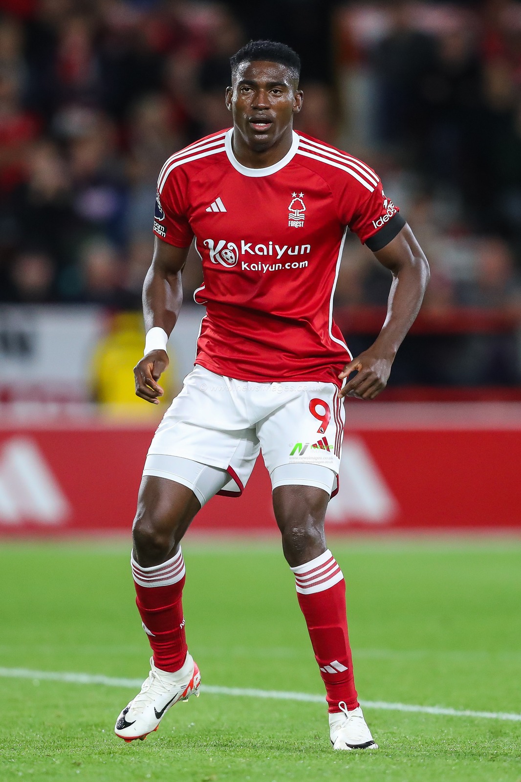 Taiwo Awoniyi #9 of Nottingham Forest during the Premier League match Nottingham Forest vs Burnley at City Ground, Nottingham, United Kingdom, 18th September 2023

(Photo by Gareth Evans/News Images)