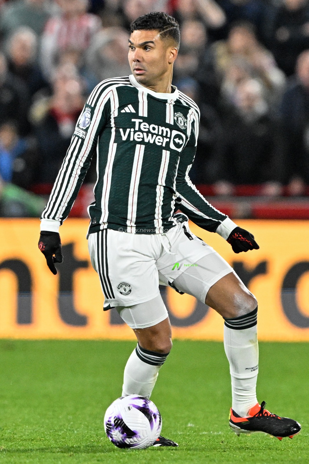 Casemiro of Manchester United in action during the Premier League match Brentford vs Manchester United at The Gtech Community Stadium, London, United Kingdom, 30th March 2024

(Photo by Cody Froggatt/News Images)