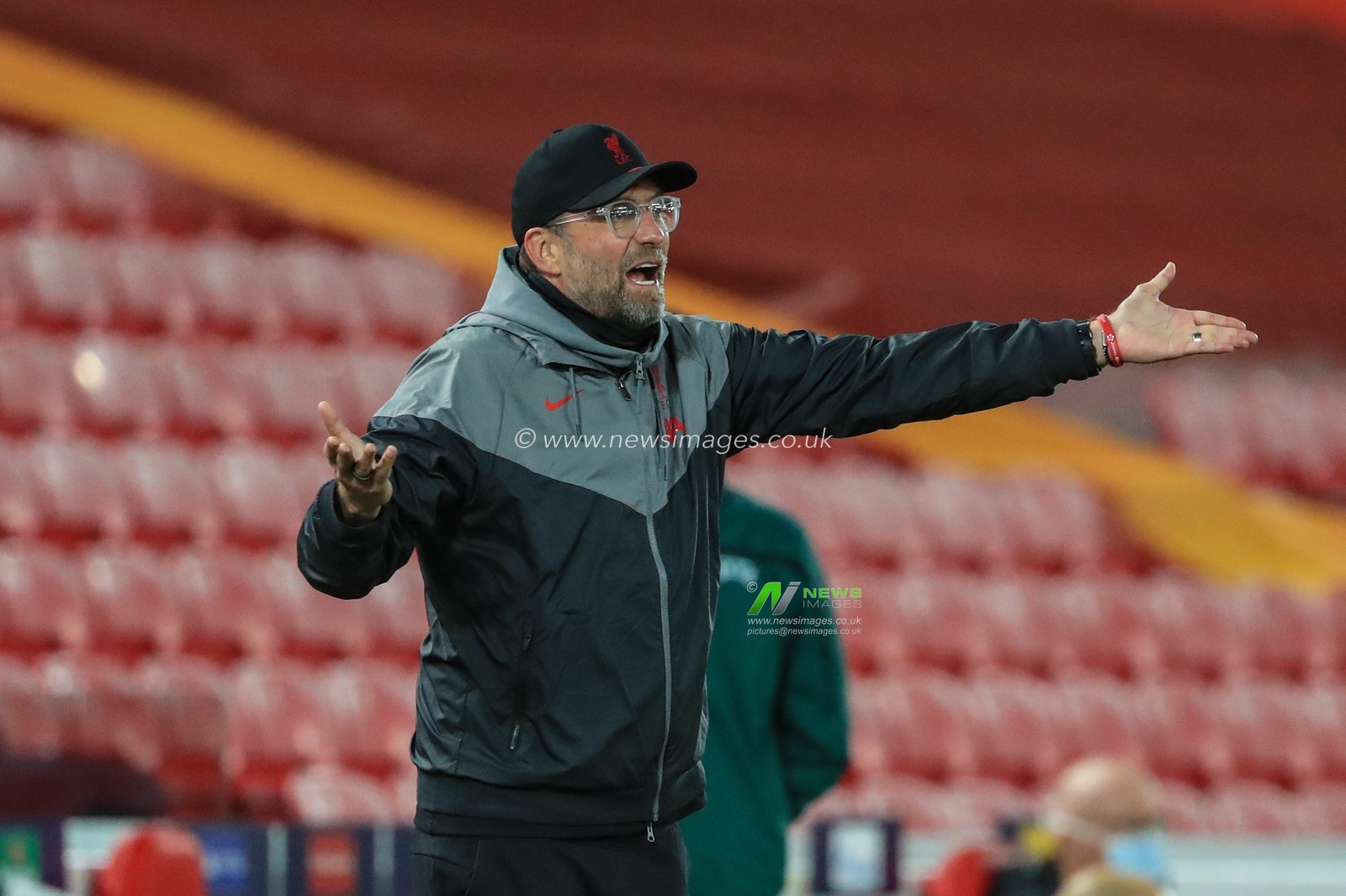 Jurgen Klopp manager of Liverpool reacts during the game