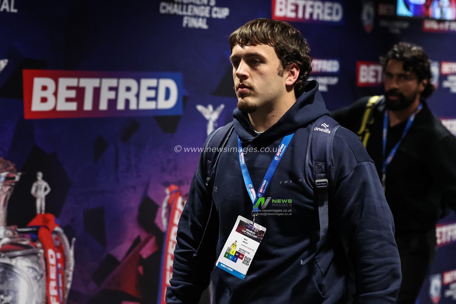 Max Wood of Warrington Wolves arrives during the Betfred Challenge Cup Final Warrington Wolves vs Hull KR at Wembley Stadium, London, United Kingdom, 7th June 2025

(Photo by Mark Cosgrove/News Images)