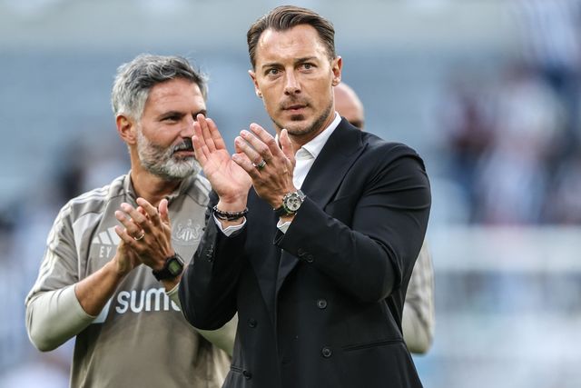 Matthias Jaissle manager of Newcastle United applauds the fans after the game during the Premier League match Newcastle Untied vs Liverpool at St. James's Park, Newcastle, United Kingdom on 23 August 2026

(Photo by Alfie Cosgrove/News Images)