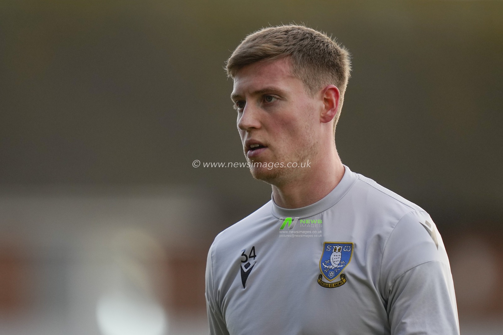 Mark McGuinness #34 of Sheffield Wednesday warms up before the Sky Bet League 1 match Fleetwood Town vs Sheffield Wednesday at Highbury Stadium, Fleetwood, United Kingdom, 26th December 2022

(Photo by Steve Flynn/News Images)