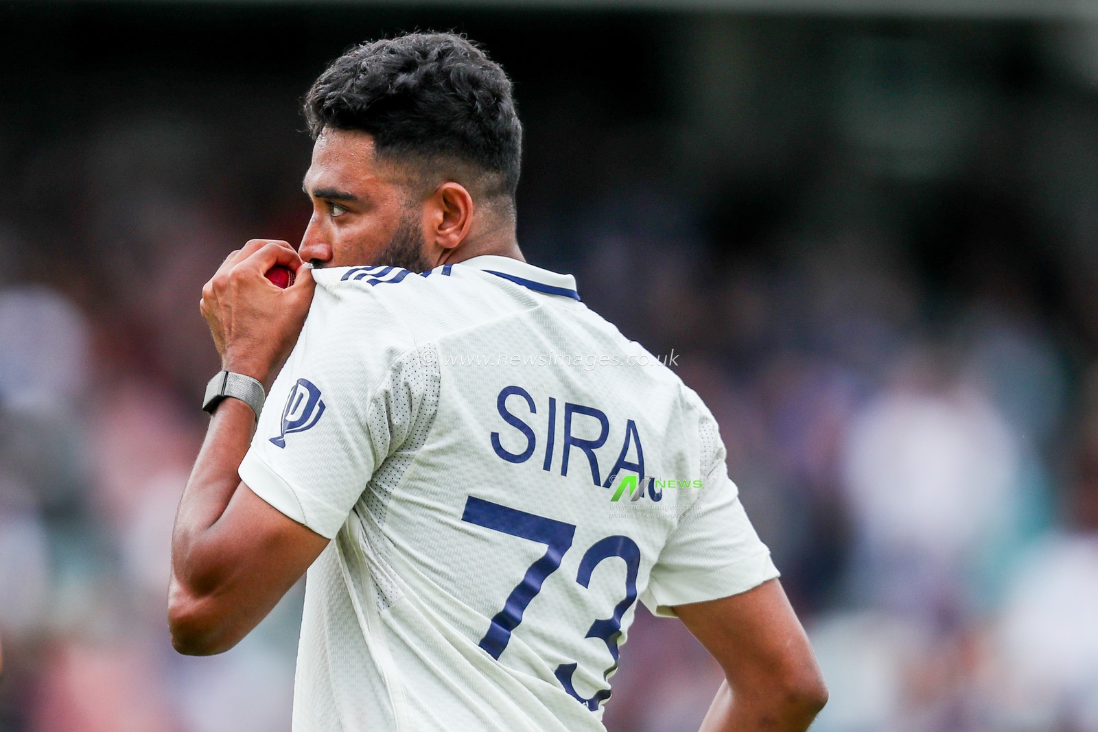 Mohammed Siraj of India celebrates as India draw the series during the 5th Rothesay Test Match day 5 England v India at The Kia Oval, London, United Kingdom, 4th August 2025

(Photo by Izzy Poles/News Images)