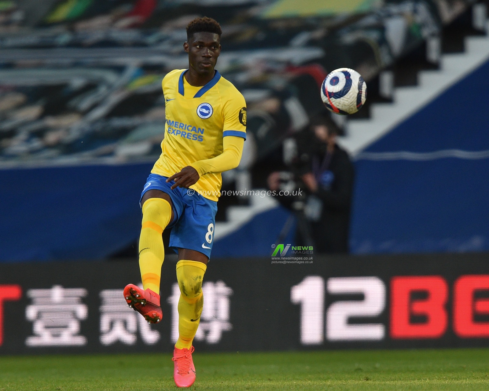 Yves Bissouma #8 of Brighton & Hove Albion in action during the game