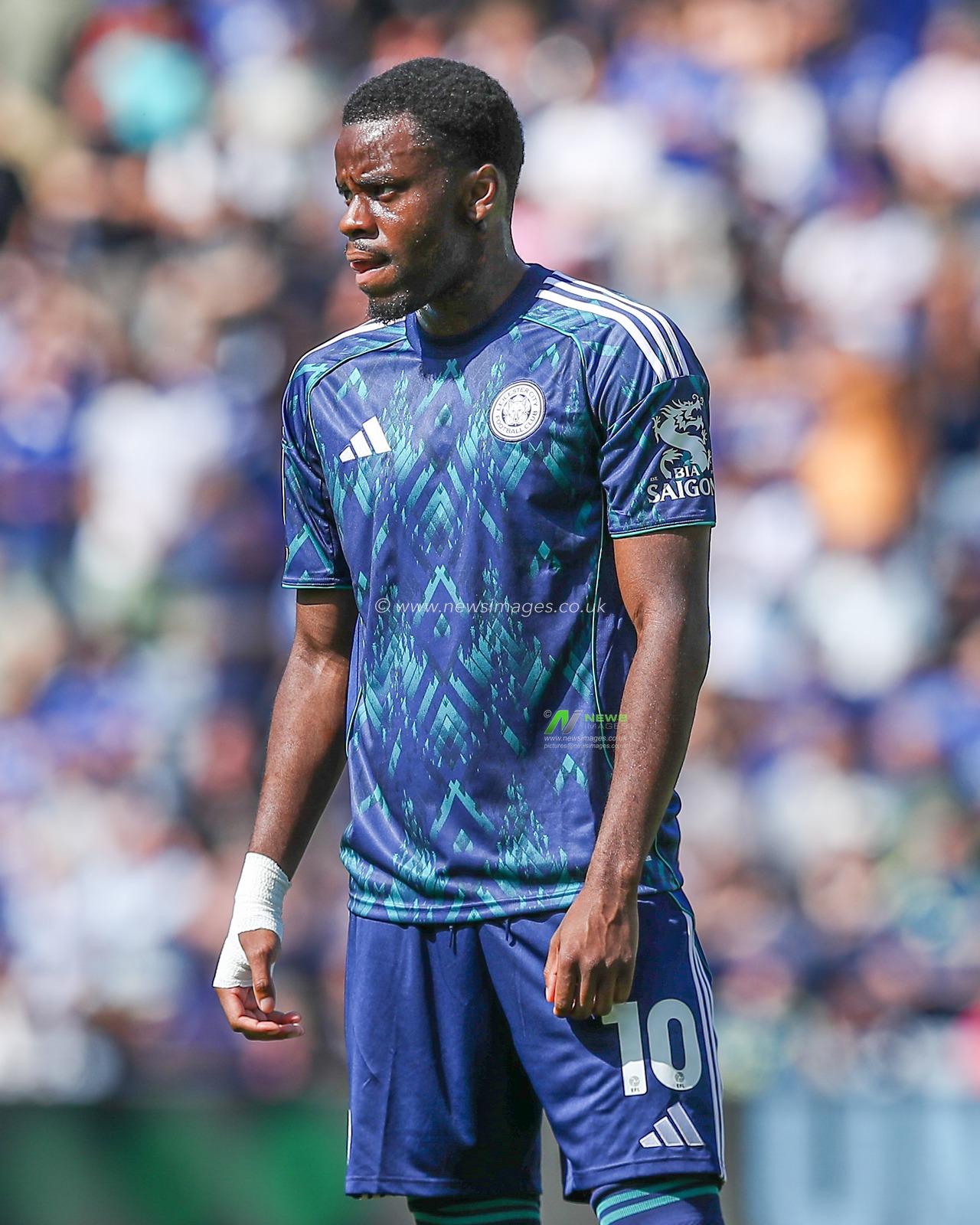 Stephy Mavididi of Leicester City during the Sky Bet Championship match Preston North End vs Leicester City at Deepdale, Preston, United Kingdom, 16th August 2025

(Photo by Jorge Horsted/News Images)