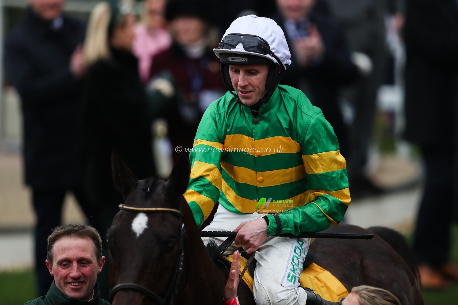Mark Walsh on Fact To File celebrates winning the Ryanair Chase during the Cheltenham Festival 2025 St Patrickâ€™s Thursday at Cheltenham Racecourse, Cheltenham, United Kingdom, 13th March 2025

(Photo by Gareth Evans/News Images)
