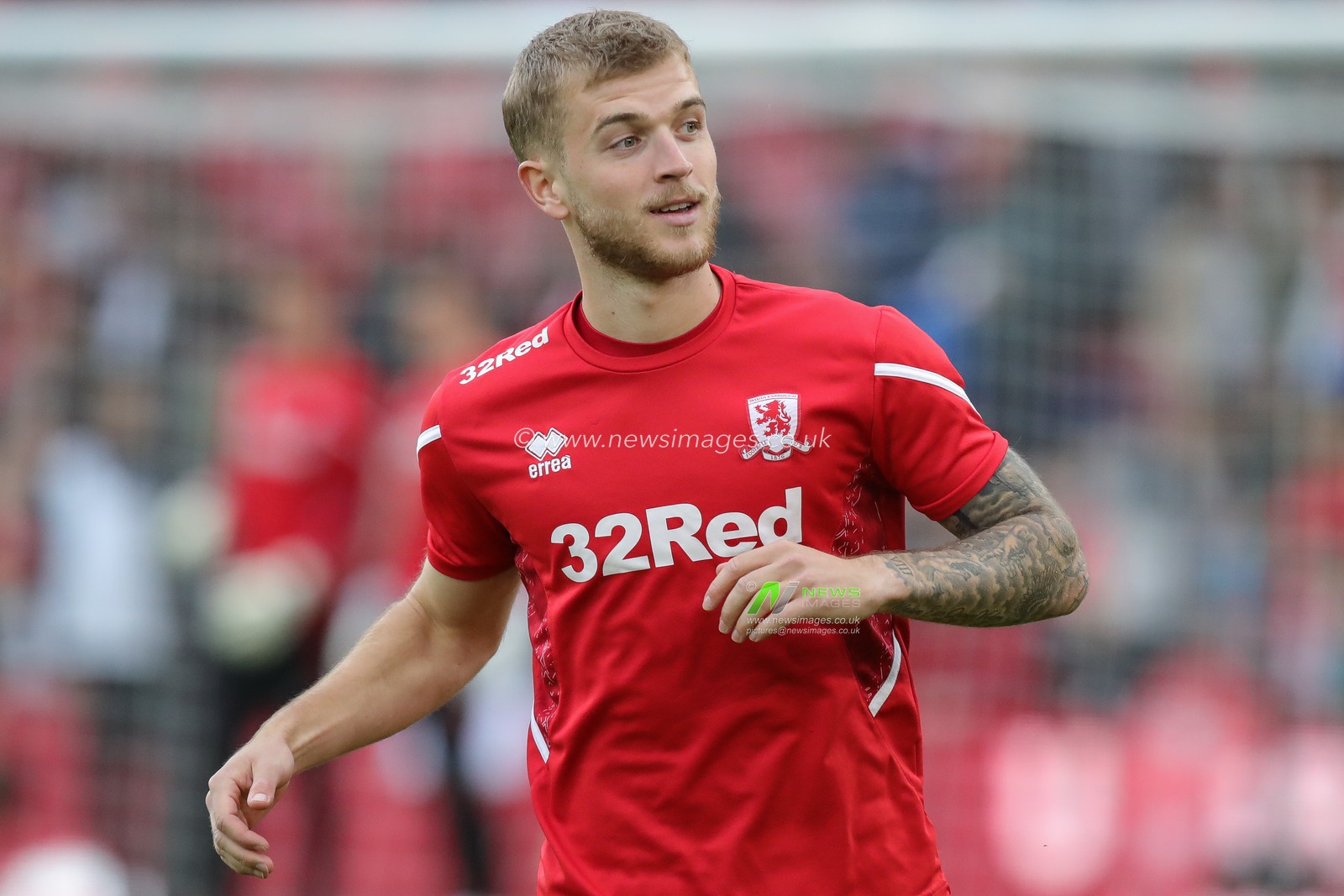Riley McGree #8 of Middlesbrough during the pre match warm up ahead of the Sky Bet Championship Play-Off match Middlesbrough vs Coventry City at Riverside Stadium, Middlesbrough, United Kingdom, 17th May 2023

(Photo by James Heaton/News Images)