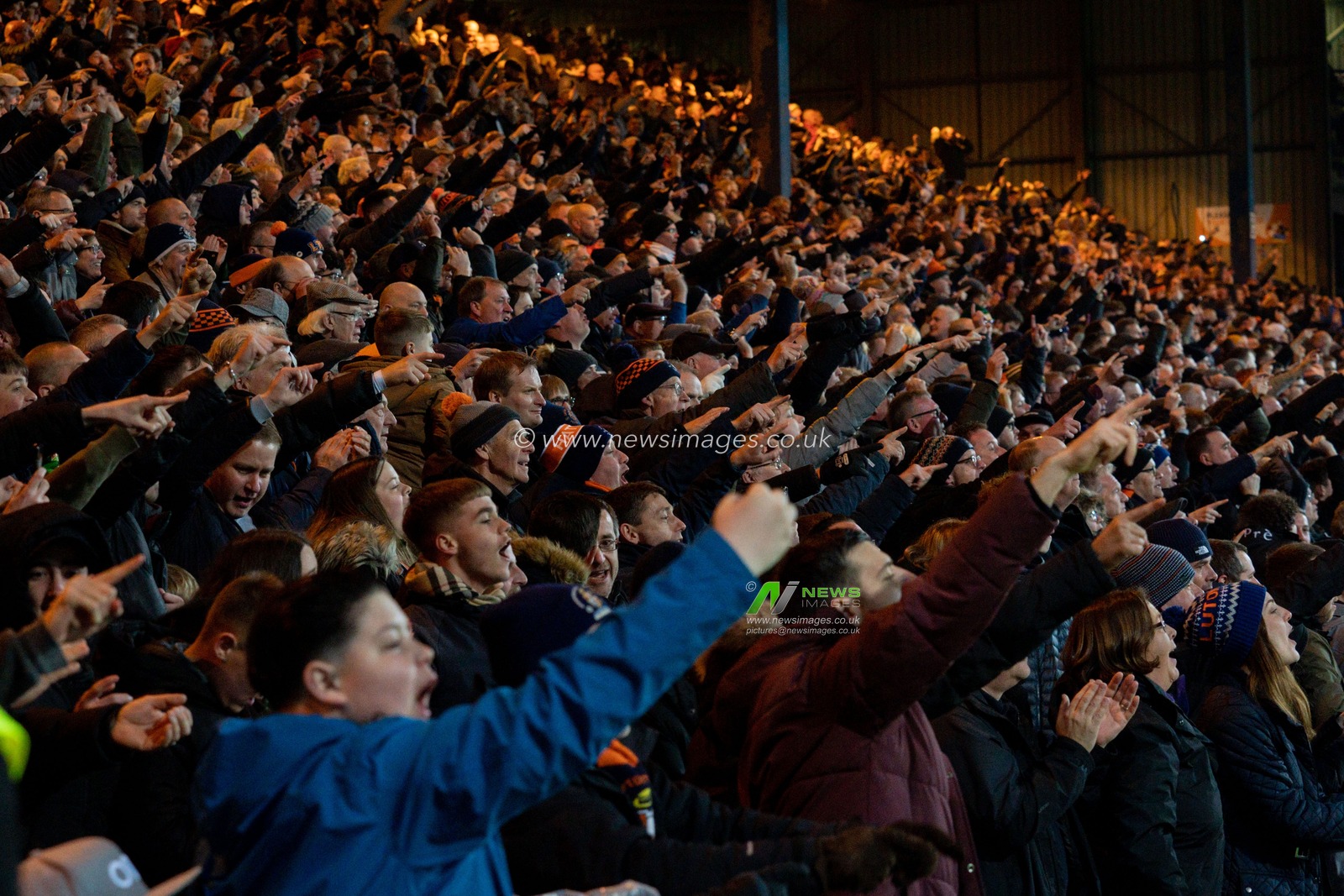 Luton fans celebrate after Harry Cornick #7 of Luton Town scores their second goal