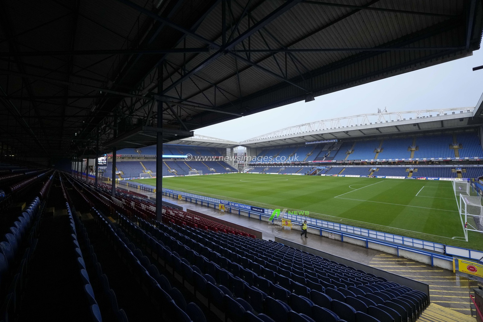 A general view of Ewood Park Stadium, home of Blackburn Rovers before the Sky Bet Championship match Blackburn Rovers vs Leeds United at Ewood Park, Blackburn, United Kingdom, 9th December 2023

(Photo by Steve Flynn/News Images)