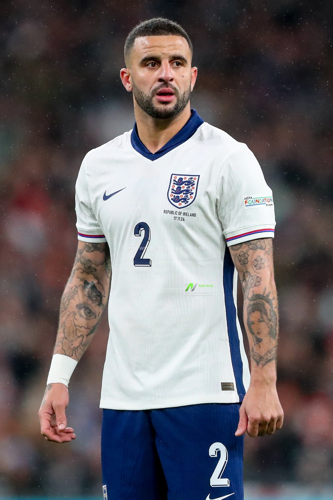 Kyle Walker of England during the UEFA Nations League, League B - Group 2 match England vs Republic of Ireland at Wembley Stadium, London, United Kingdom, 17th November 2024

(Photo by Gareth Evans/News Images)