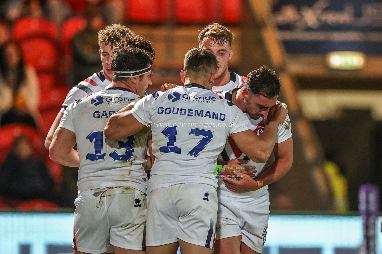 Tony Gigot of France celebrates his try during the Rugby League World Cup 2021 match France vs Greece at Eco-Power Stadium, Doncaster, United Kingdom, 17th October 2022

(Photo by Mark Cosgrove/News Images)
