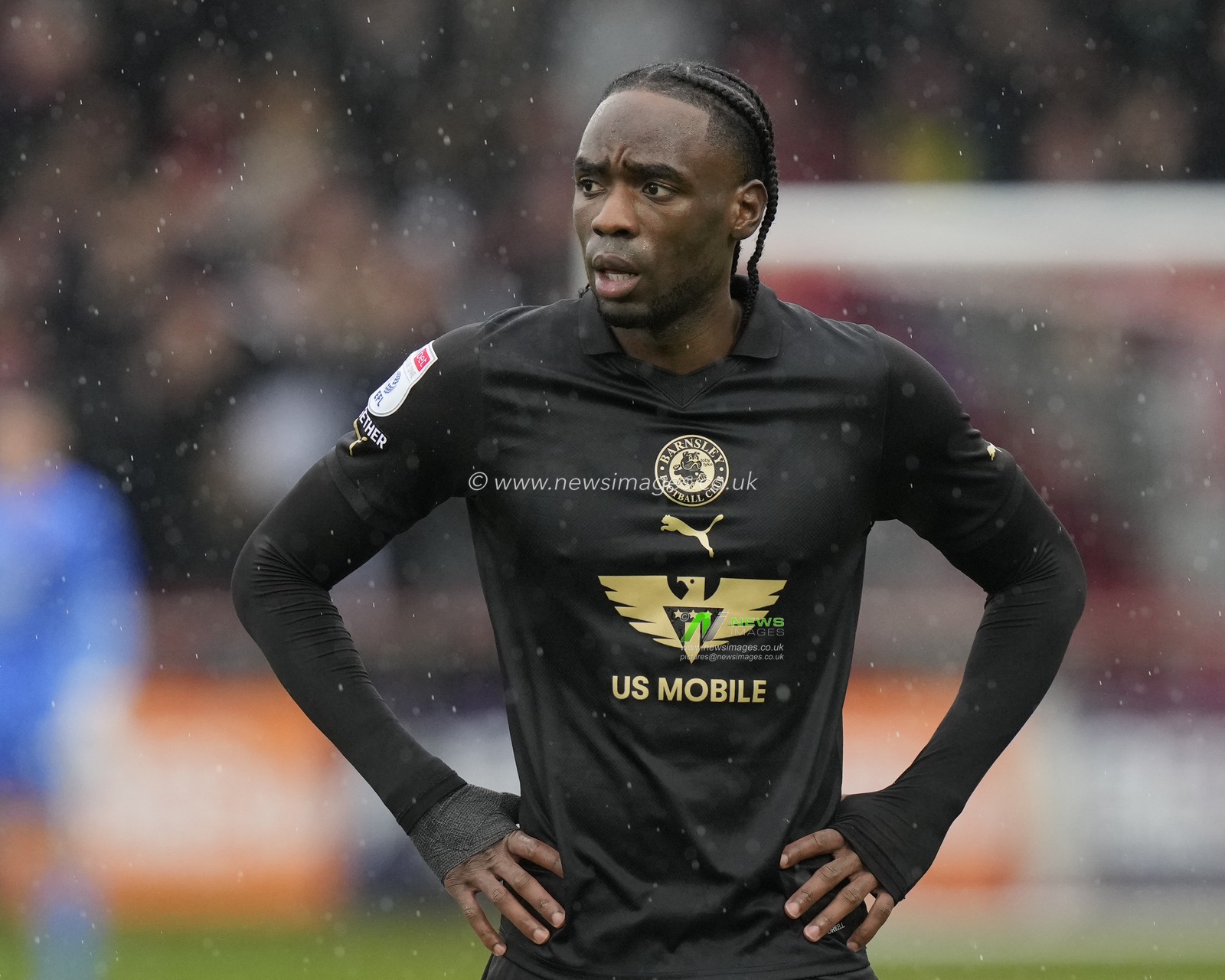 Devante Cole of Barnsley during the Sky Bet League 1 match Fleetwood Town vs Barnsley at Highbury Stadium, Fleetwood, United Kingdom, 17th February 2024

(Photo by Steve Flynn/News Images)