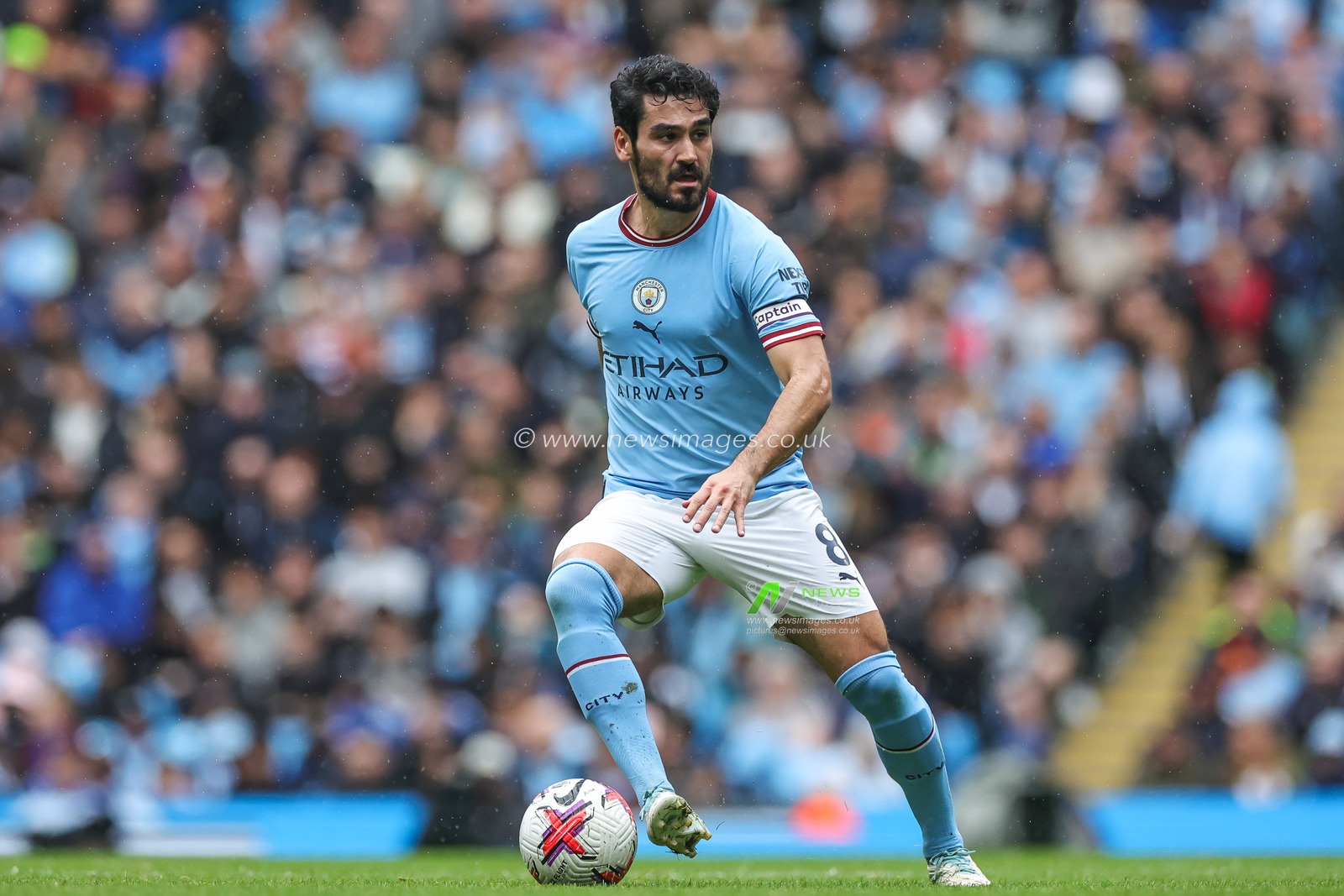 Ä°lkay GÃ¼ndoÄŸan #8 of Manchester City in action during the Premier League match Manchester City vs Leeds United at Etihad Stadium, Manchester, United Kingdom, 6th May 2023

(Photo by Mark Cosgrove/News Images)