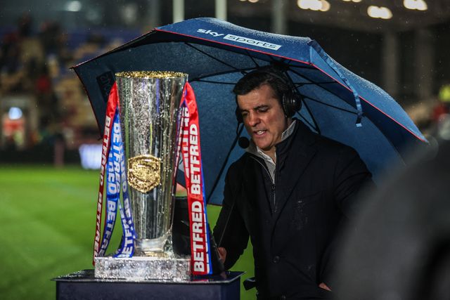 Sky Sports Rugby League presenter Brian Carney during the Betfred Super League Round 1 match York Knights vs Hull KR at LNER Community Stadium, Lincoln, United Kingdom on 12 February 2026

(Photo by Alfie Cosgrove/News Images)