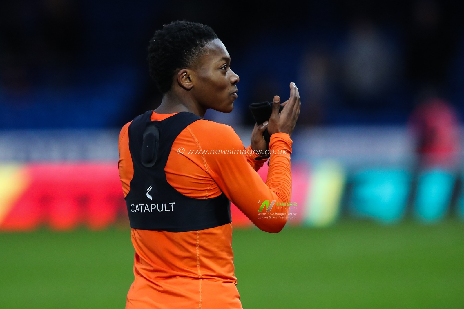 Karamoko Dembele of Blackpool applauds the travelling fans after the Sky Bet League 1 match Peterborough United vs Blackpool at Weston Homes Stadium, Peterborough, United Kingdom, 17th February 2024

(Photo by Gareth Evans/News Images)