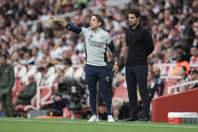 Mikel Arteta manager of Arsenal and his set piece coach Nicolas Jover during the Pre-season friendly match Arsenal vs Villarreal at Emirates Stadium, London, United Kingdom, 6th August 2025

(Photo by Harvey Murphy/News Images)