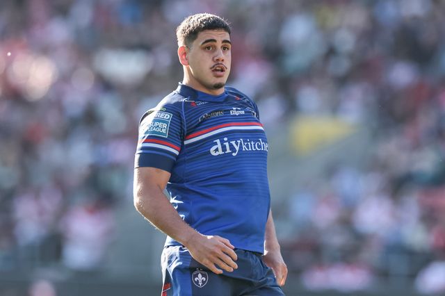 Caleb Hamlin-Uele of Wakefield Trinity during the Betfred Super League round 9 match St Helens vs Wakefield Trinity at The BrewDog Stadium, St Helens, United Kingdom on 25 April 2026

(Photo by Mark Cosgrove/News Images)