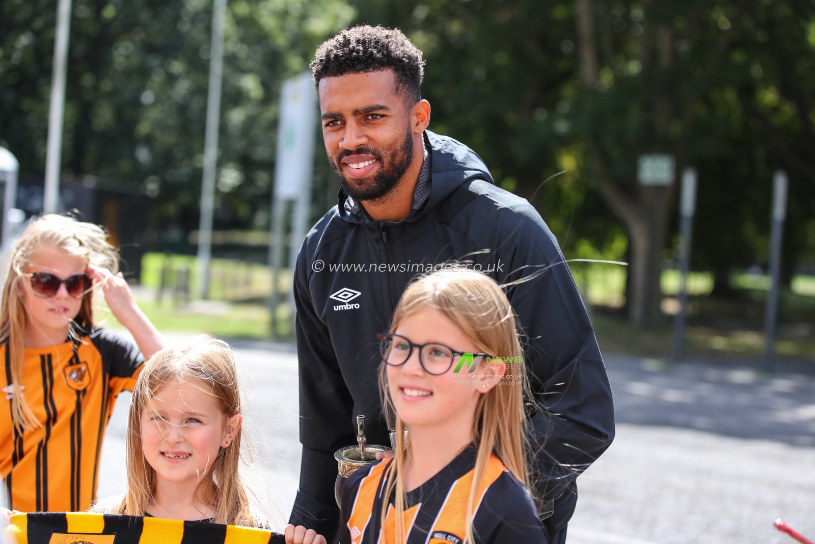 New signing Cyrus Christie #33 of Hull City arrives at the MKM Stadium