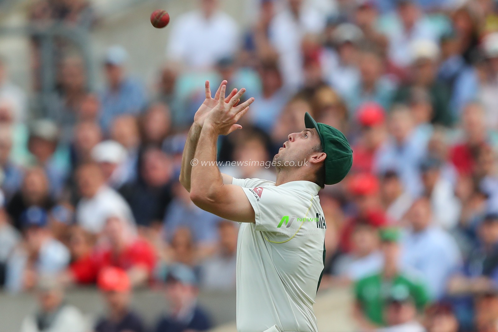 Mitchell Marsh of Australia catches Mark Wood of England out during the LV= Insurance Ashes Fifth Test Series Day Three match England vs Australia at The Kia Oval, London, United Kingdom, 29th July 2023

(Photo by Gareth Evans/News Images)