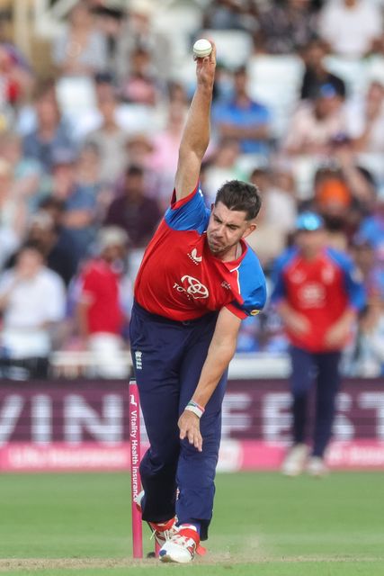 Josh Tongue of England delivers the ball during the Third Vitality T20 International match England vs India at Trent Bridge, Nottingham, United Kingdom on 07 July 2026

(Photo by Mark Cosgrove/News Images)