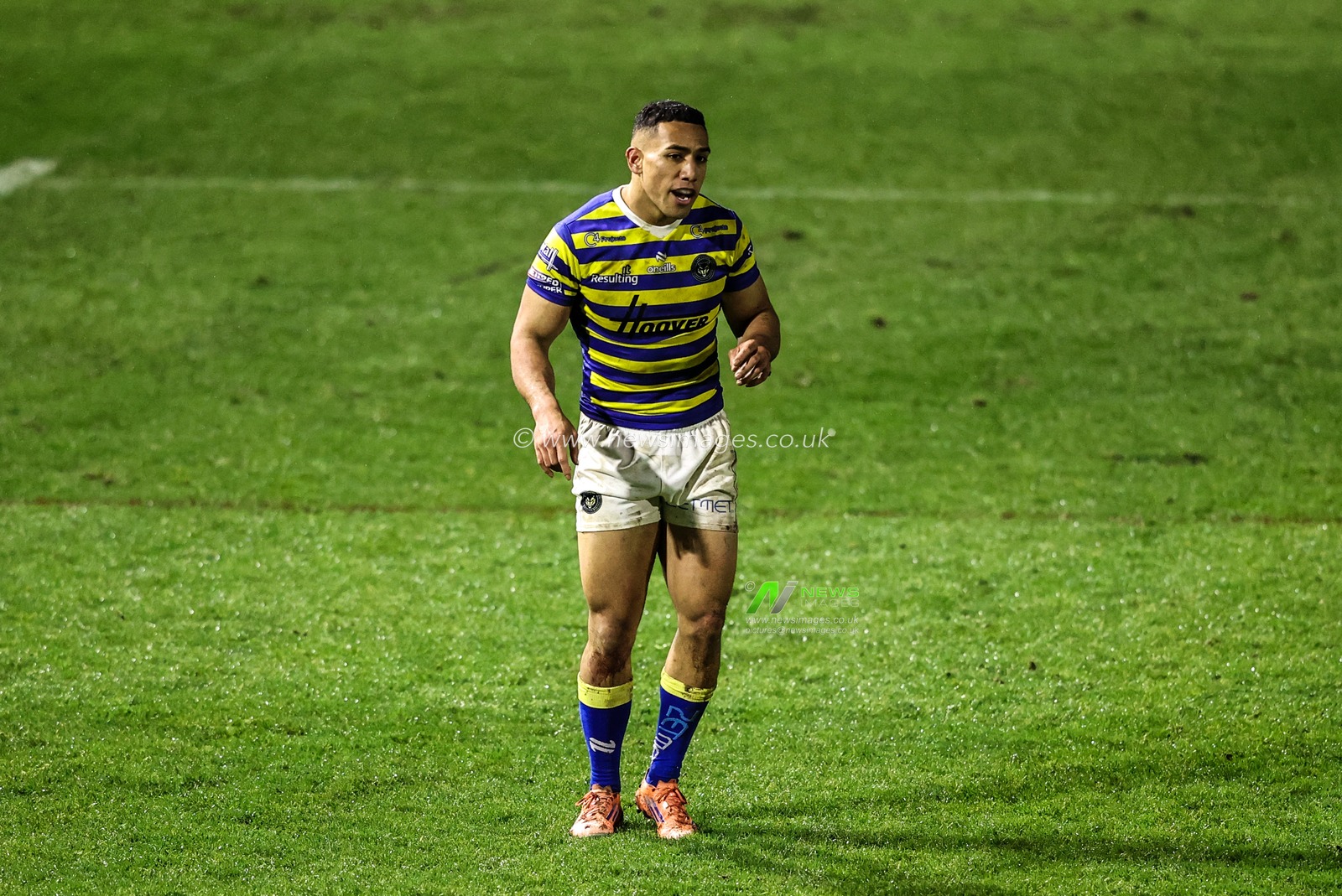 Albert Hopoate of Warrington Wolves during the Betfred Challenge Cup match Warrington Wolves vs Sheffield Eagles at The Halliwell Jones Stadium, Warrington, United Kingdom on 06 February 2026

(Photo by Alfie Cosgrove/News Images)