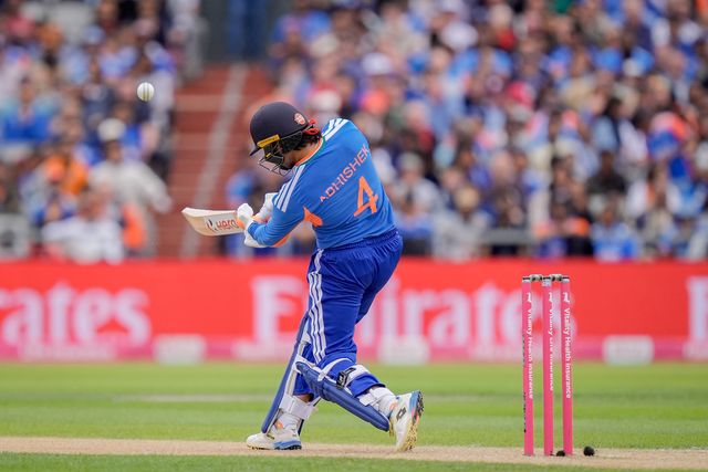 Abhishek Sharma of India hits a four during the Second Vitality T20 International match England vs India at Old Trafford, Manchester, United Kingdom on 04 July 2026

(Photo by Maynard Manyowa/News Images)