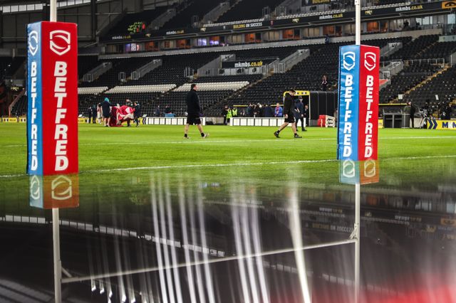 A general view of MKM Stadium ahead of the World Club Challenge 2026 match Hull KR vs Brisbane Broncos at MKM Stadium, Hull, United Kingdom on 19 February 2026

(Photo by Alfie Cosgrove/News Images)