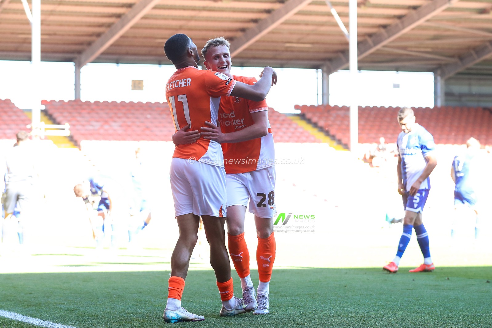 Ryan Finnigan of Blackpool celebrates his goal to make it 4-1 during the Sky Bet League 1 match Blackpool vs Bristol Rovers at Bloomfield Road, Blackpool, United Kingdom, 3rd May 2025

(Photo by Gareth Evans/News Images)