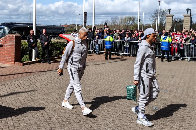 Richarlison of Tottenham Hotspur arrives during the Premier League match Sunderland vs Tottenham Hotspur at Stadium Of Light, Sunderland, United Kingdom on 12 April 2026

(Photo by Alfie Cosgrove/News Images)