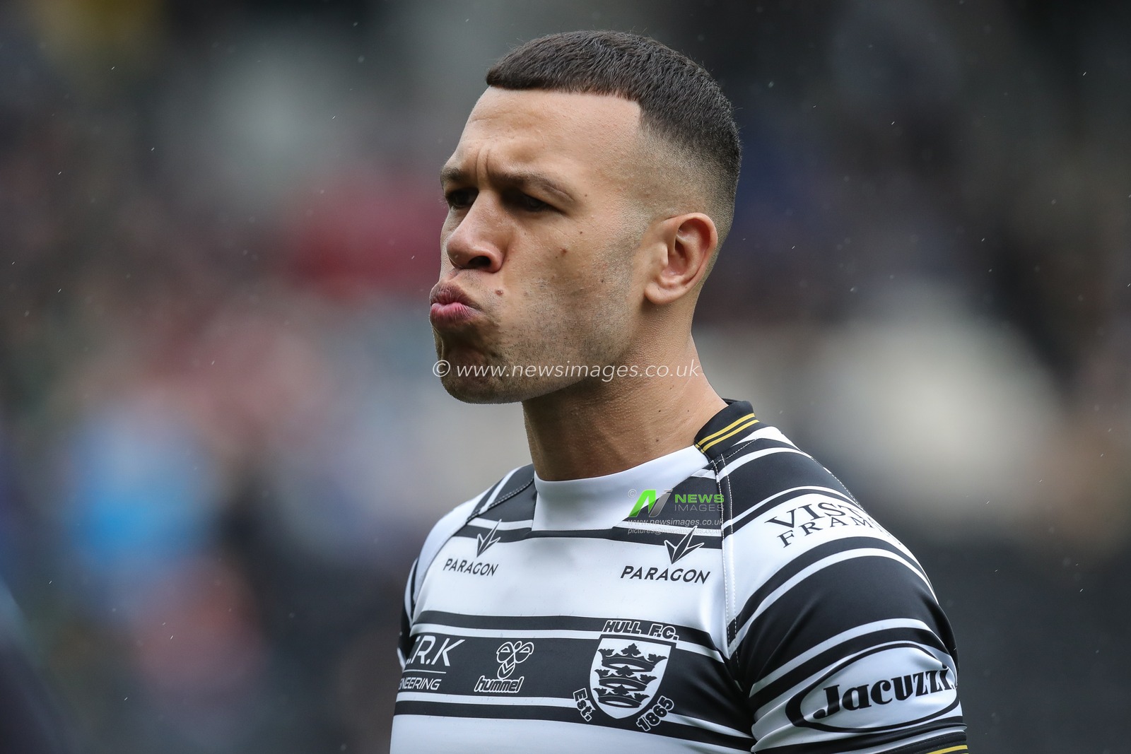 Carlos Tuimavave #3 of Hull FC during the Betfred Super League  Round 6 match Hull FC vs Leigh Leopards at MKM Stadium, Hull, United Kingdom, 25th March 2023

(Photo by James Heaton/News Images)