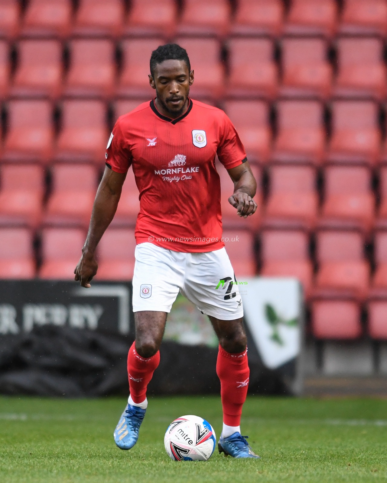 Omar Beckles #29 of Crewe Alexandra in action during the game